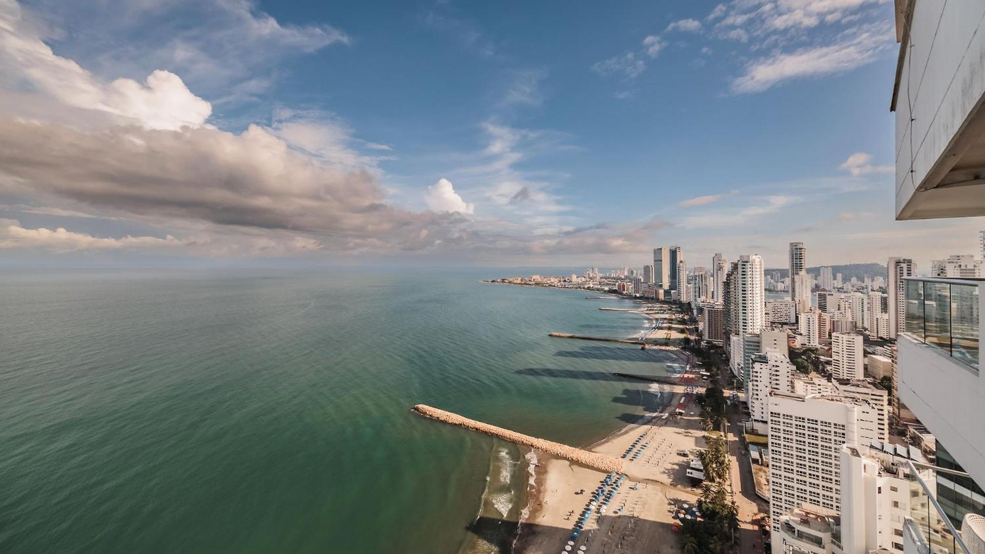 Magnifico Apto De 1 Con Vista Inmejorable Al Mar En Bocagrande Apartamento