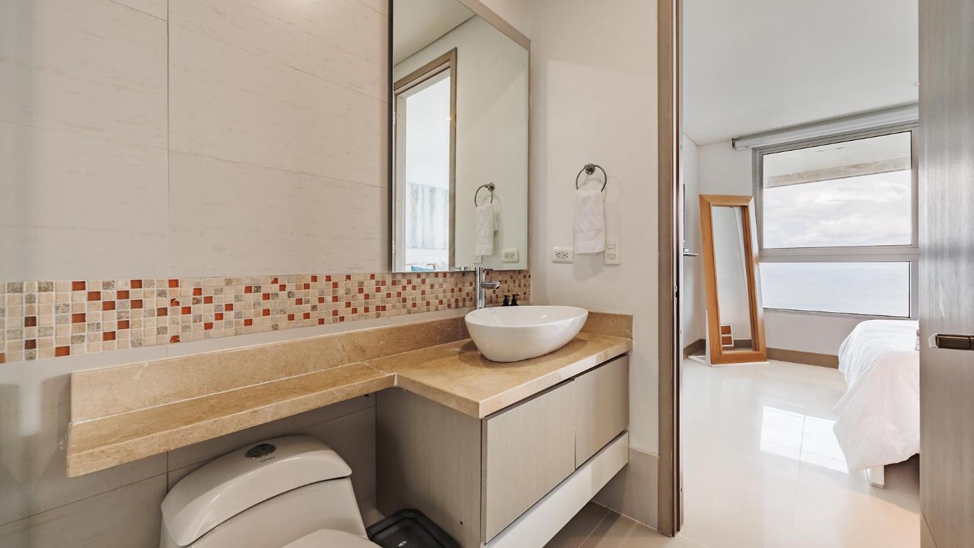 Magnifico Apto De 1 Con Vista Inmejorable Al Mar En Bocagrande Apartamento