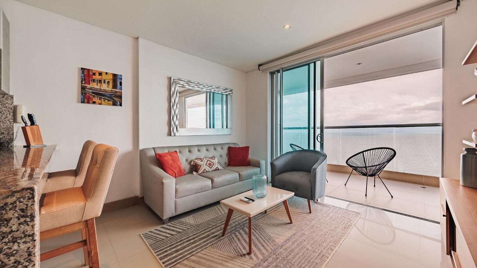 Magnifico Apto De 1 Con Vista Inmejorable Al Mar En Bocagrande Apartamento *