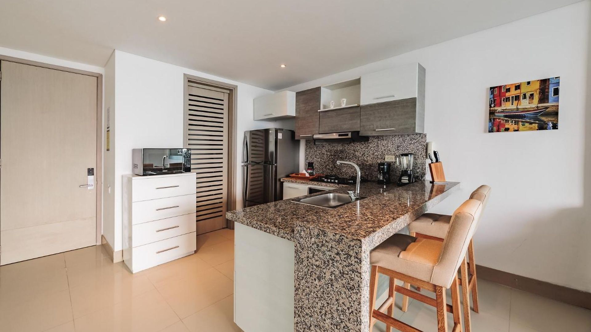 Magnifico Apto De 1 Con Vista Inmejorable Al Mar En Bocagrande Apartamento