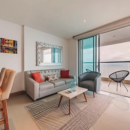 Magnifico Apto De 1 Con Vista Inmejorable Al Mar En Bocagrande Apartment *